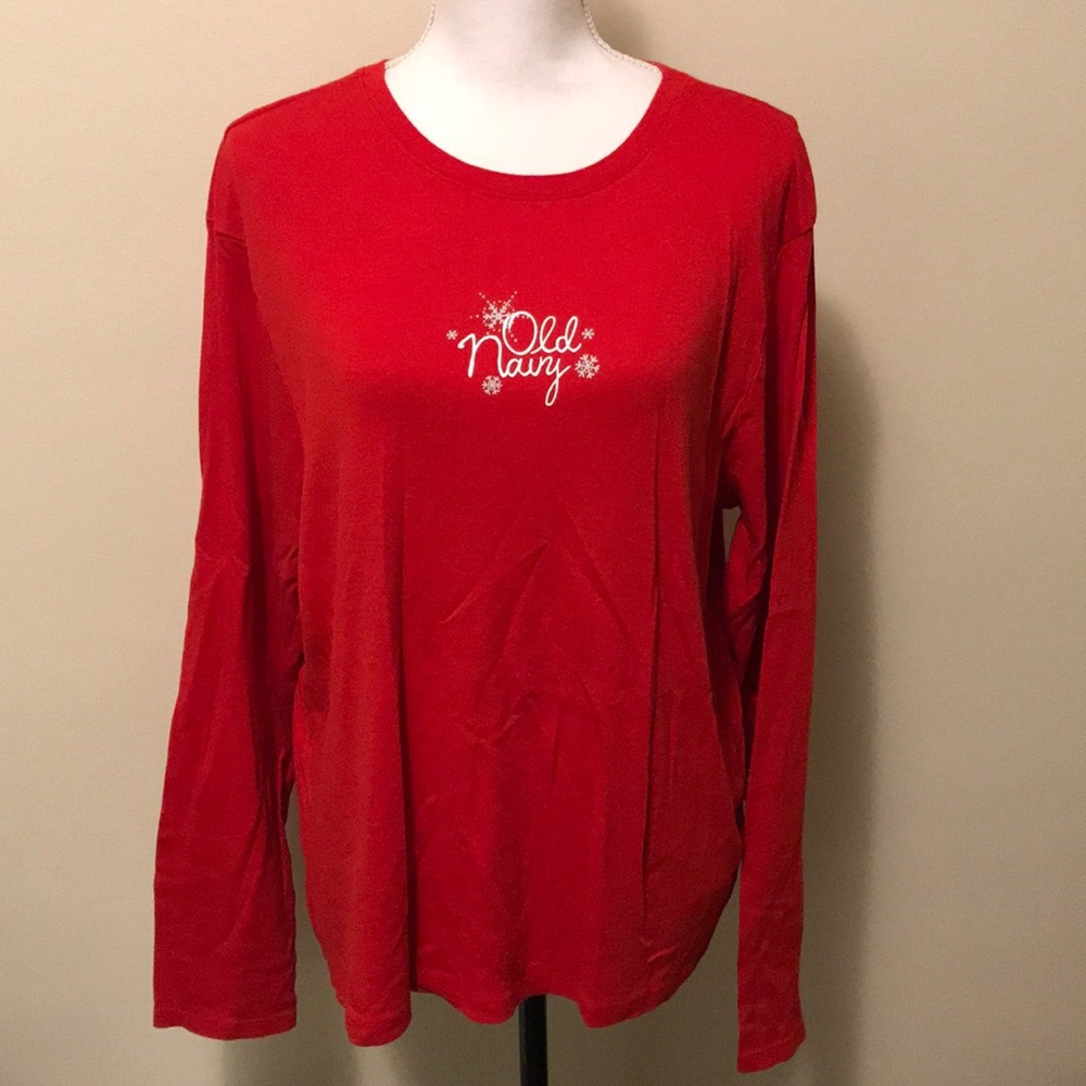Old navy red long sleeve Tshirt XXL